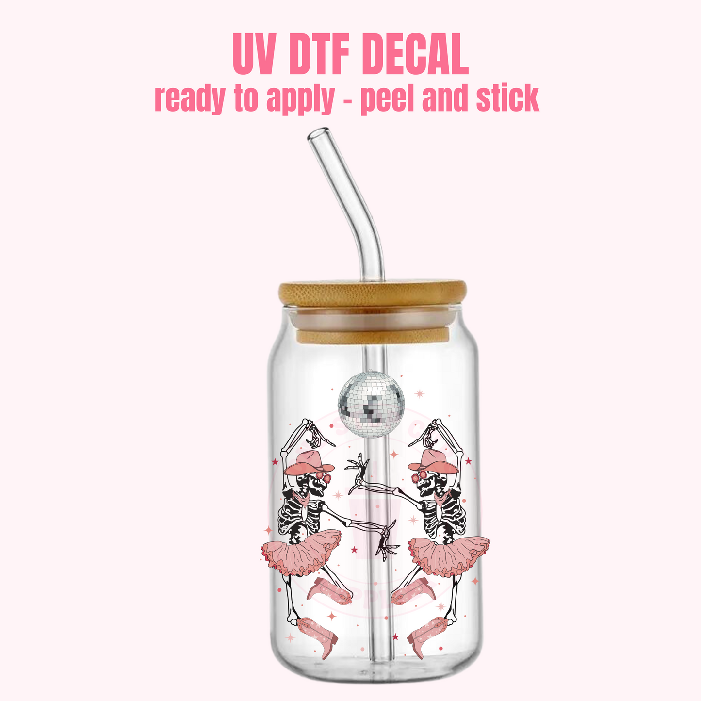 UV DTF DECAL Disco Skeleton #224