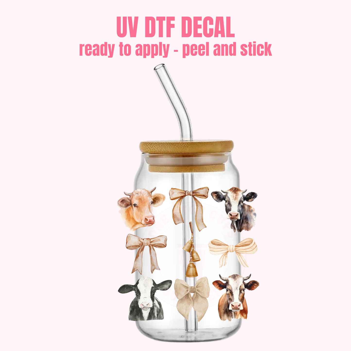 UV DTF DECAL Cow Coquette #182