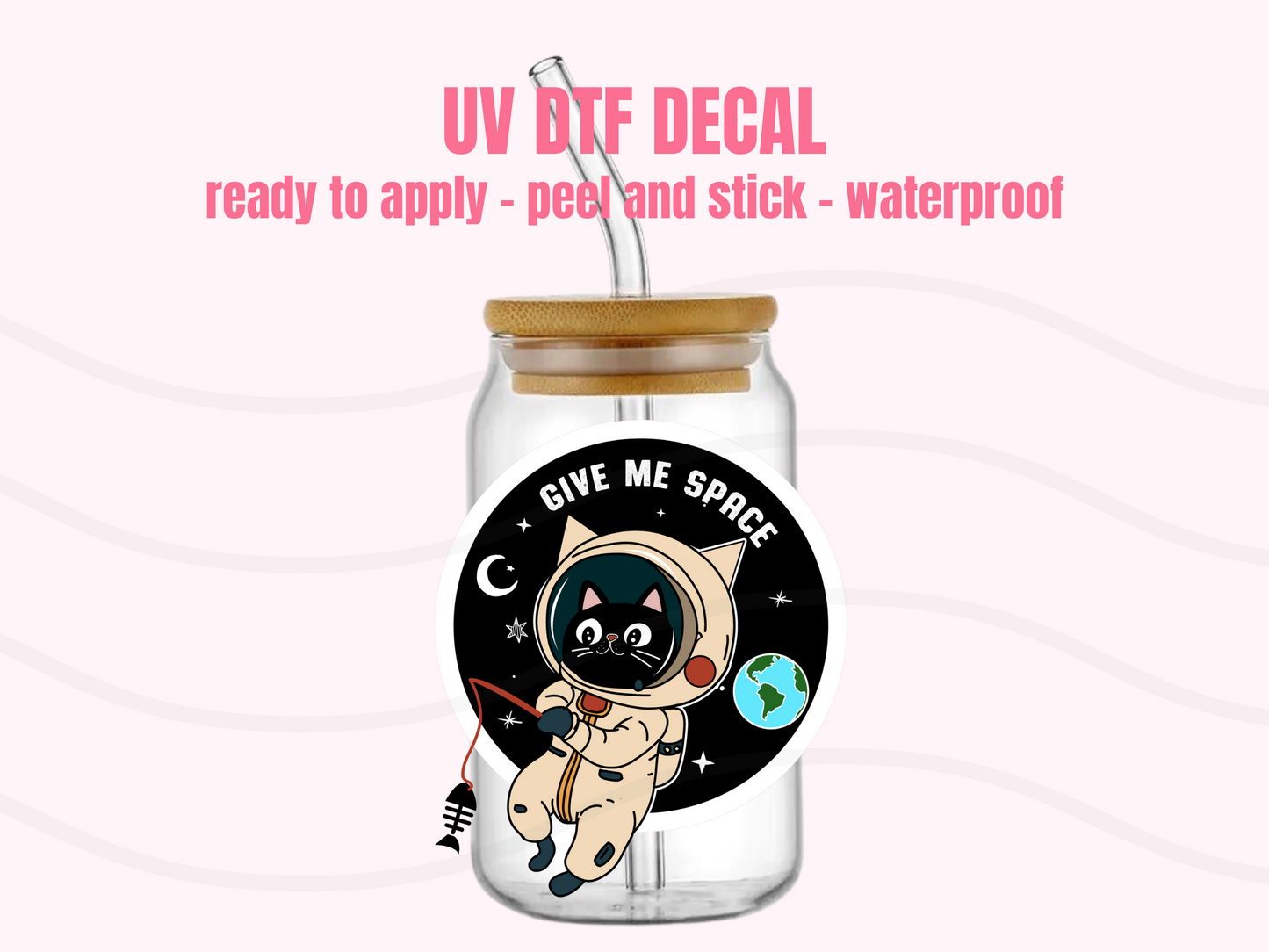 UV DTF DECAL Space Cat #98
