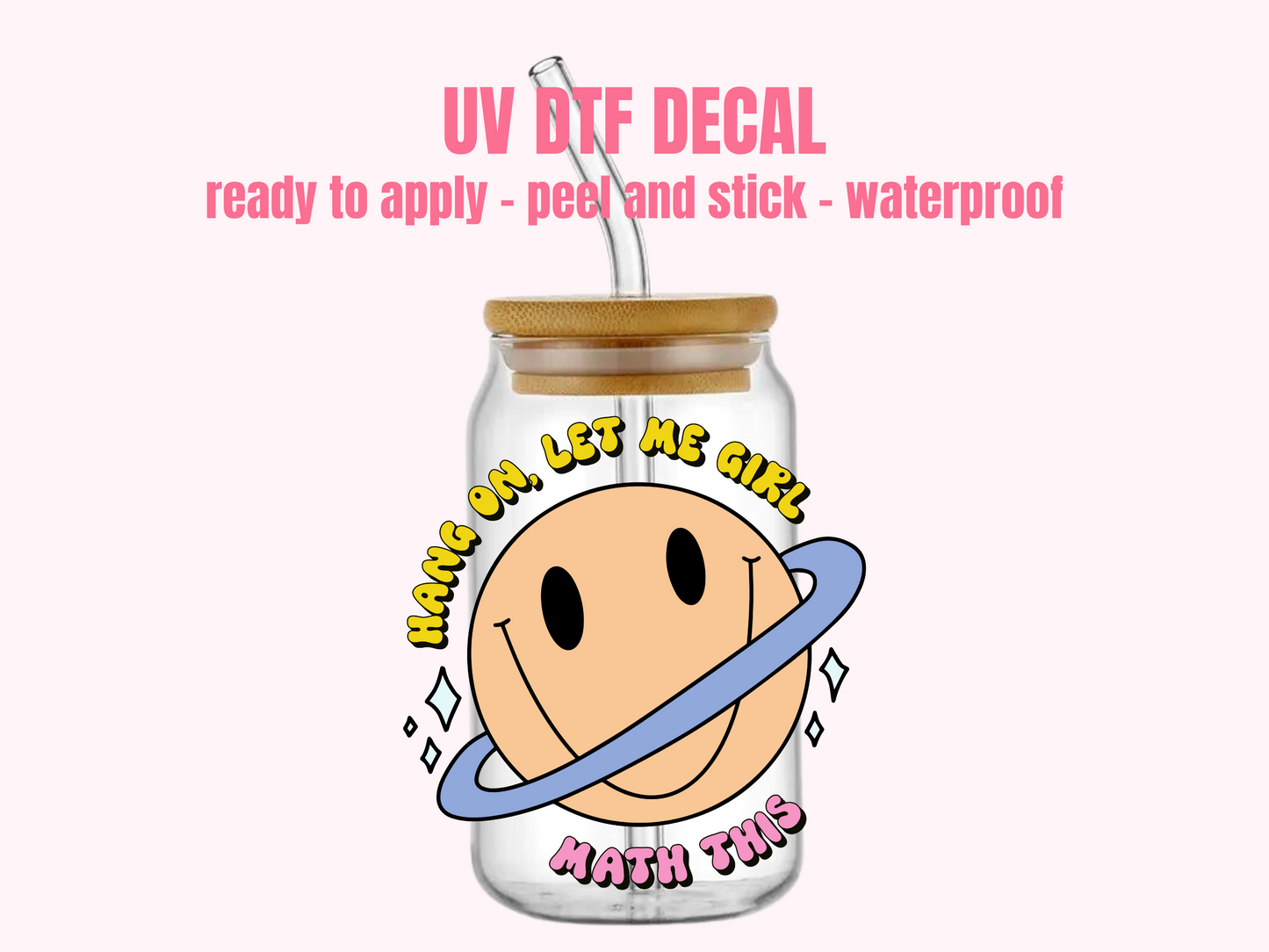 UV DTF DECAL Girl Math #125