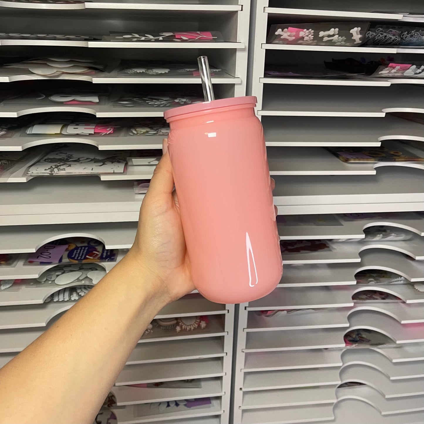 16oz Plastic Acrylic Cans Colored Macaron 2.0