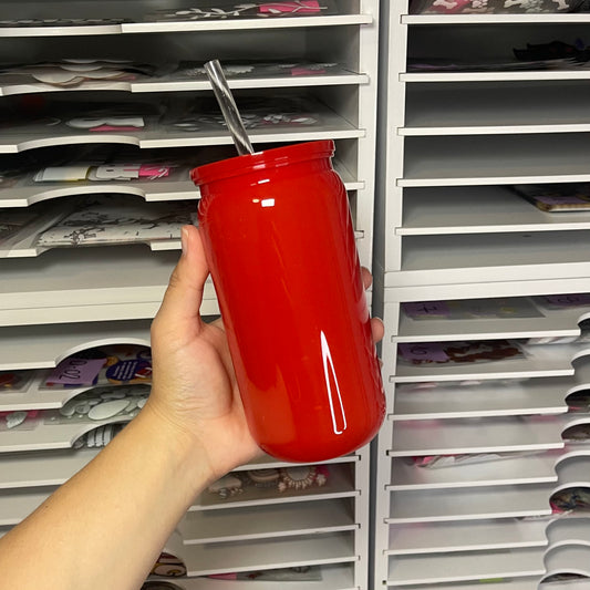 16oz Plastic Acrylic Cans Colored Macaron 2.0