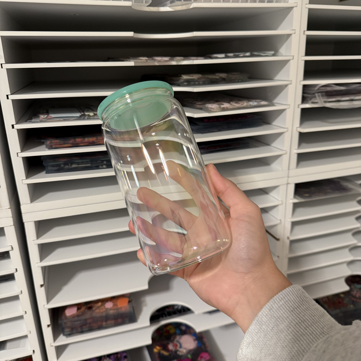 16oz Mermaid Sublimation Glass Can