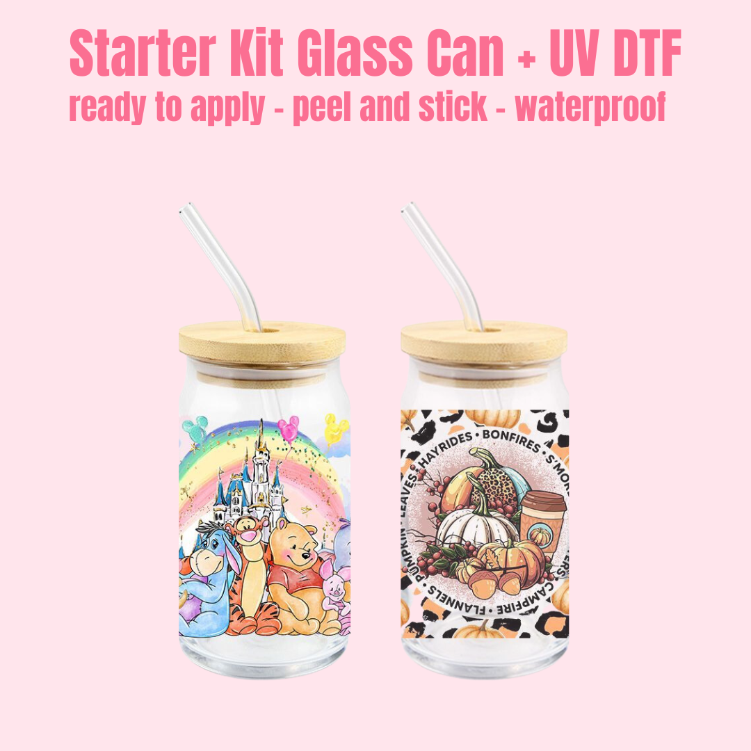 Starter Kit Glass Can + UV DTF – One Stop Cups