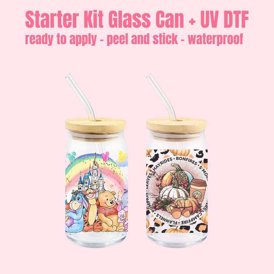 Starter Kit Glass Can + UV DTF