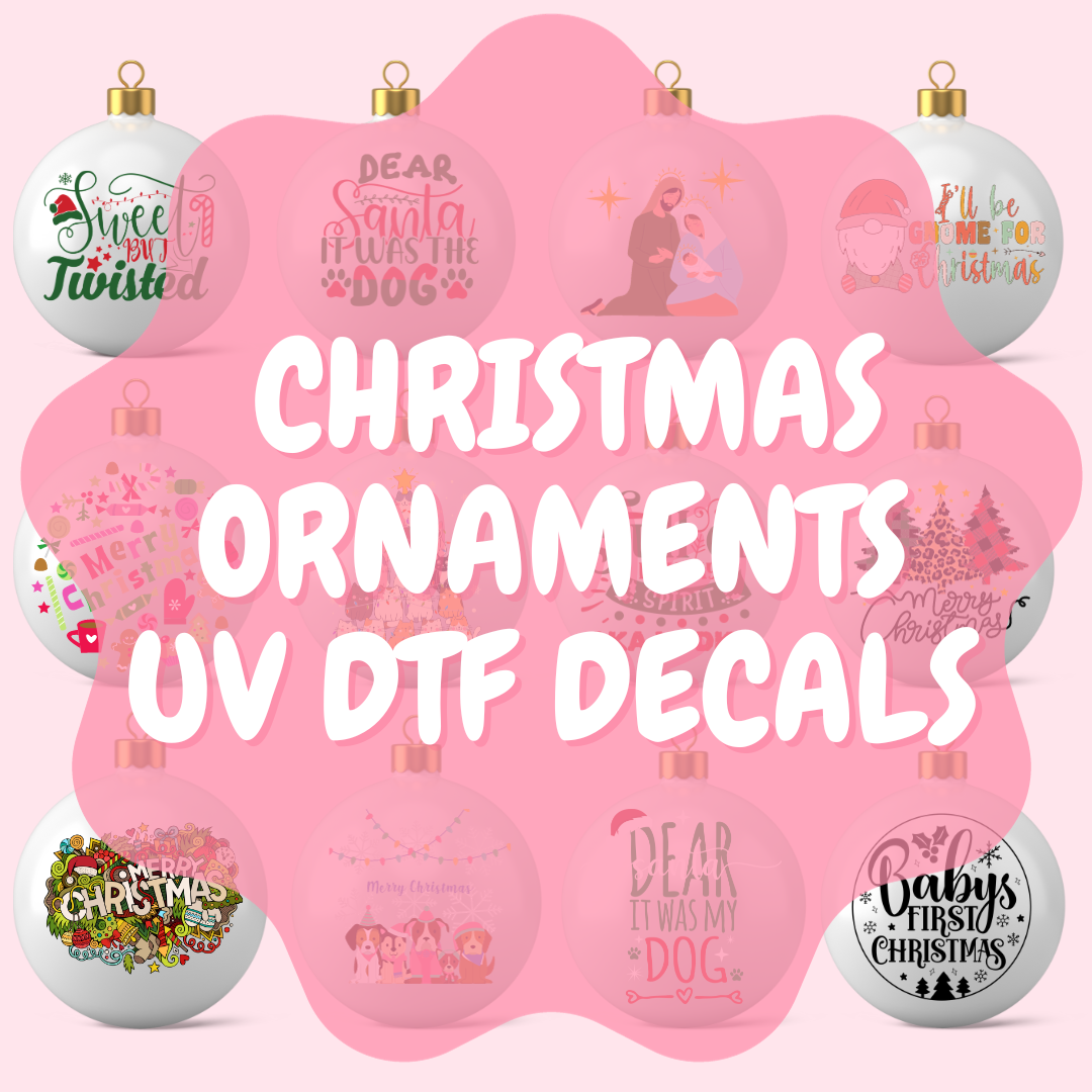 GRAB BAGS - 10 UV DTF CHRISTMAS ORNAMENT