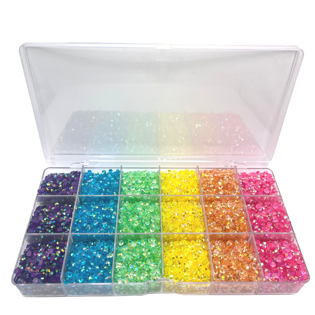 Rainbow Transparent 6 Colors Rhinestone Kit