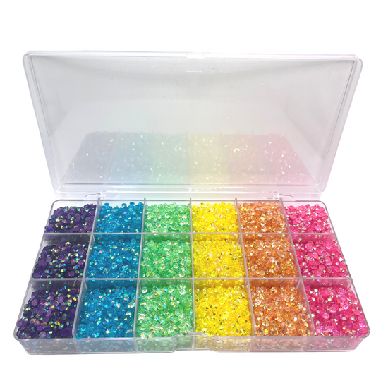 Rainbow Transparent 6 Colors Rhinestone Kit