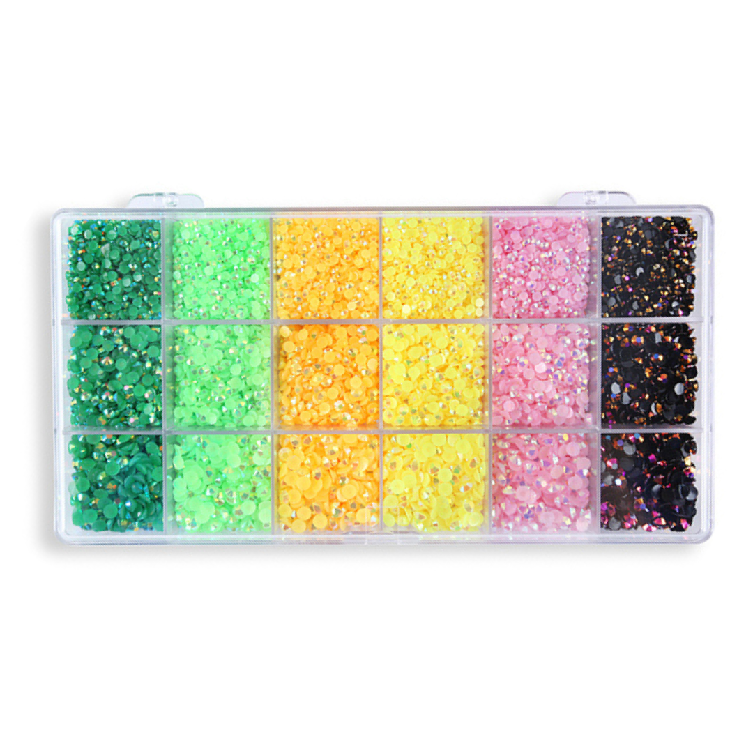 6 Colors Tropical Jelly Rhinestone Kit