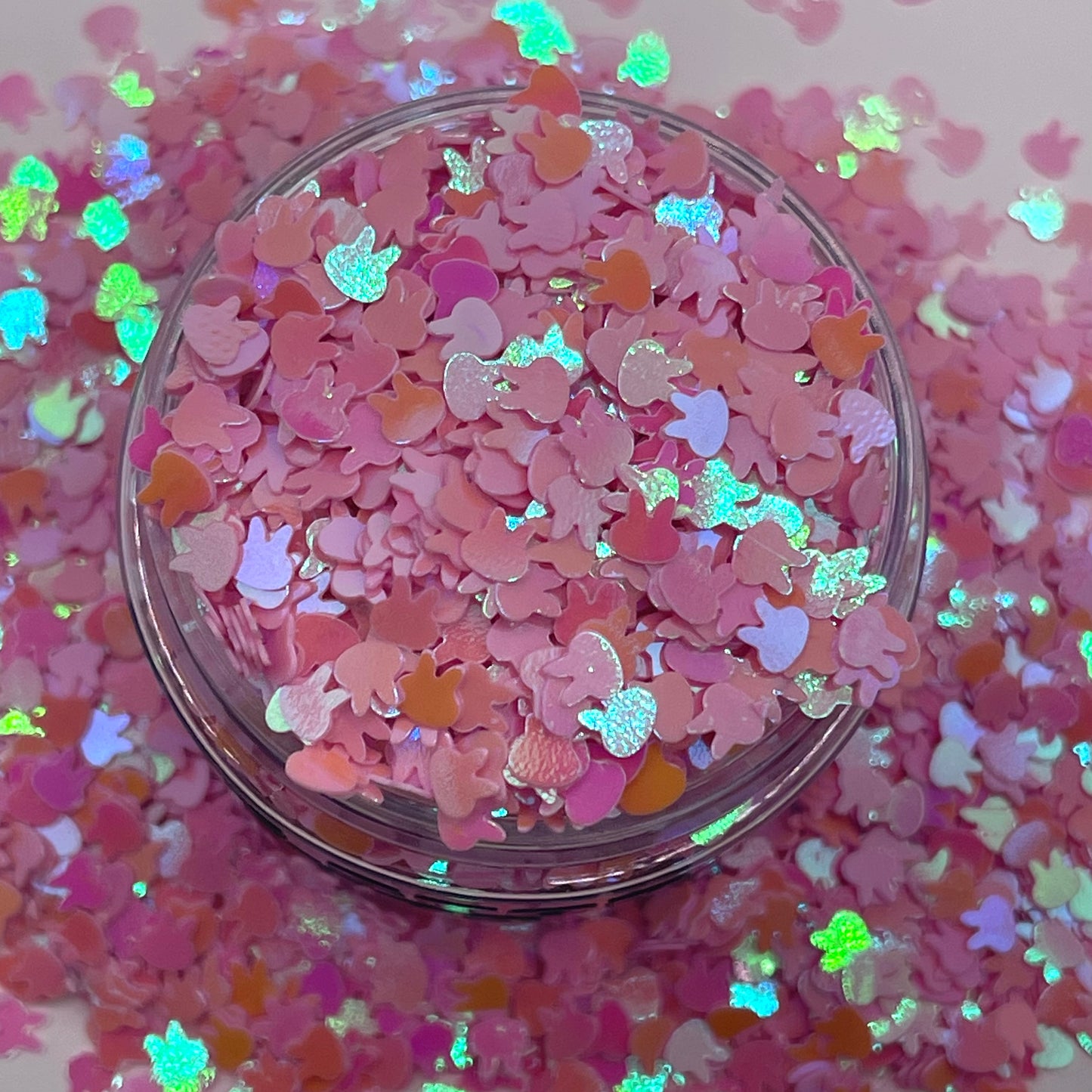Pink Bunny Shaped Glitter