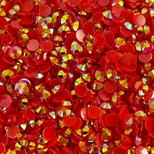 Orange Red AB Jelly Rhinestone