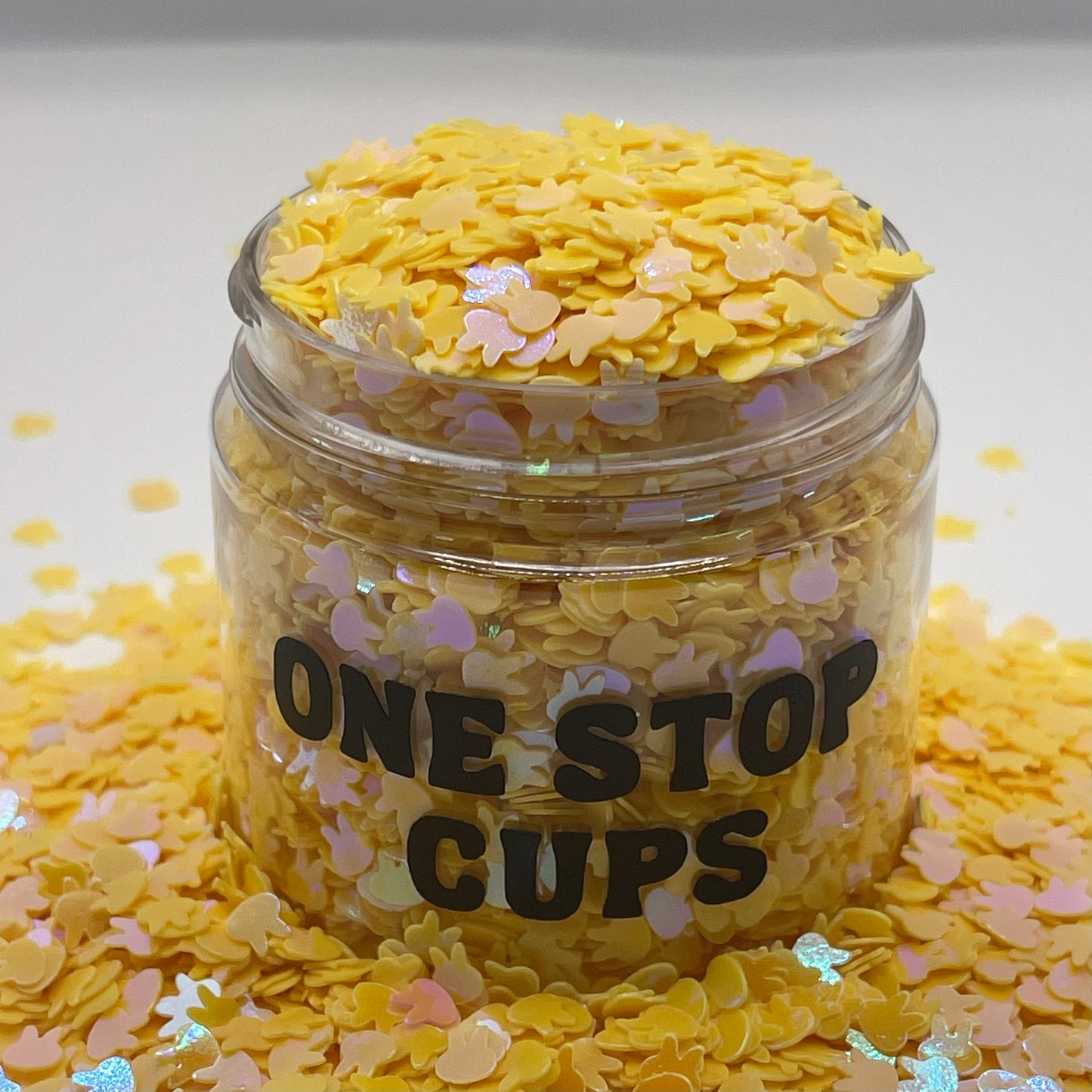 Yellow Bunny Shaped Glitter