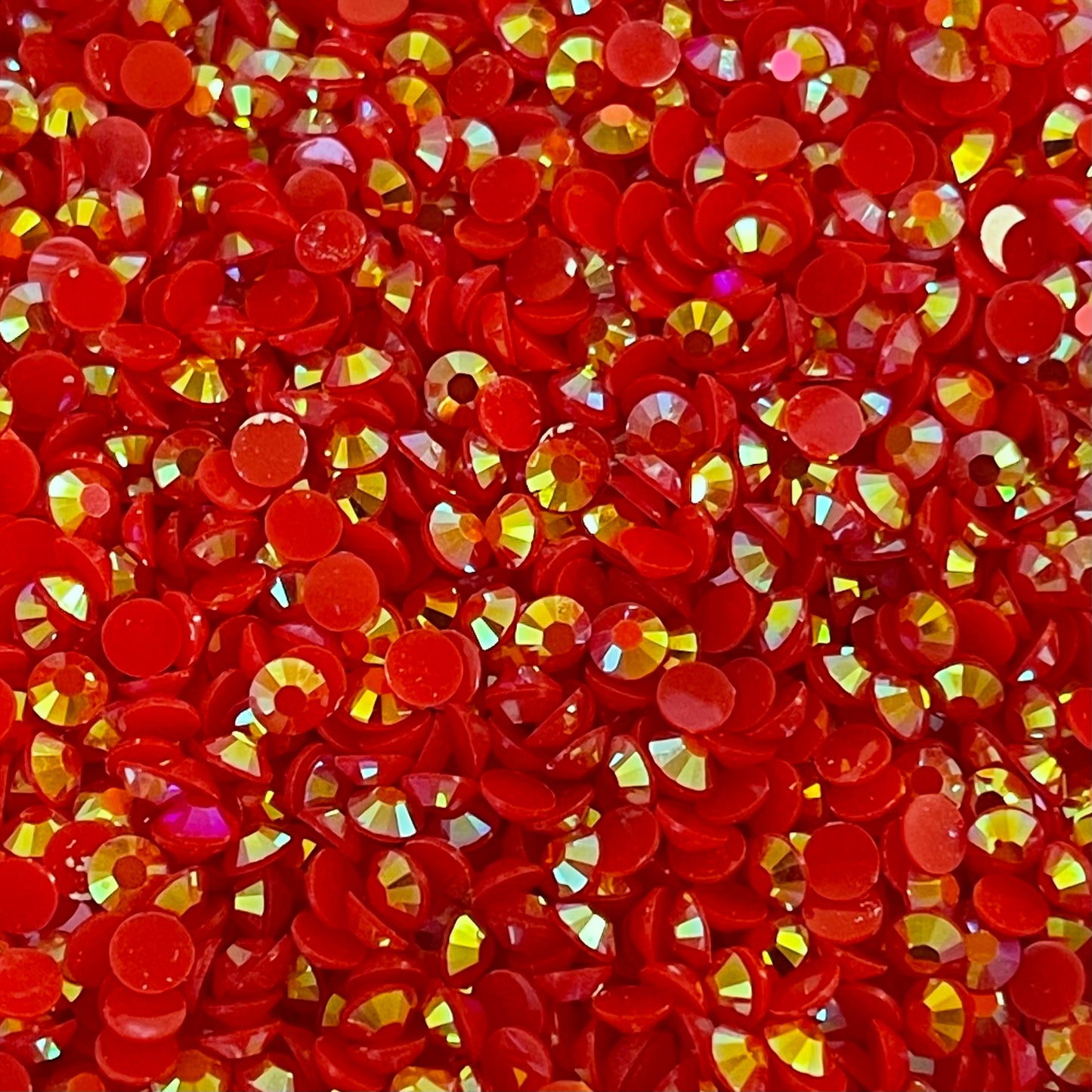 Orange Red AB Jelly Rhinestone