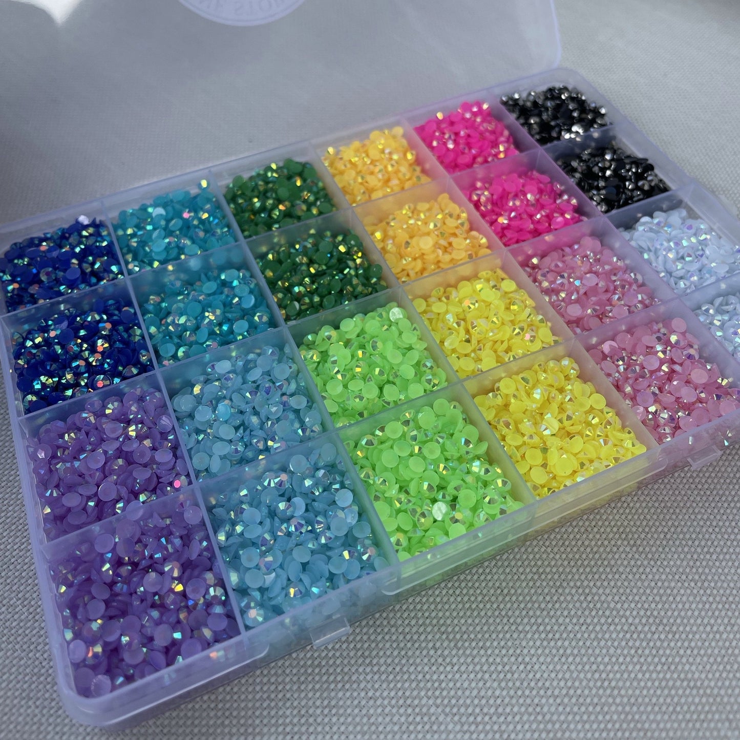 12 Colors Rainbow Rhinestones Kit