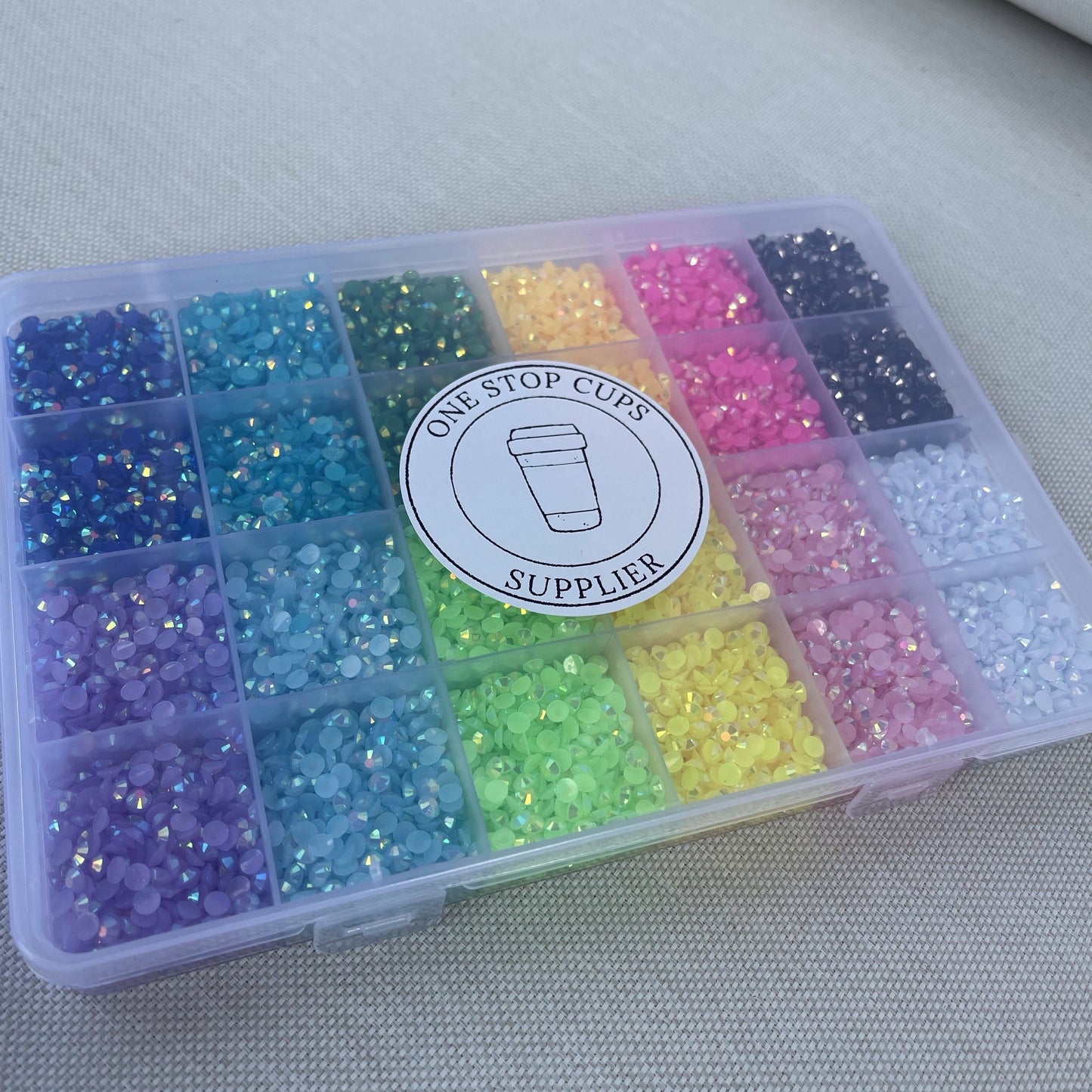 12 Colors Rainbow Rhinestones Kit