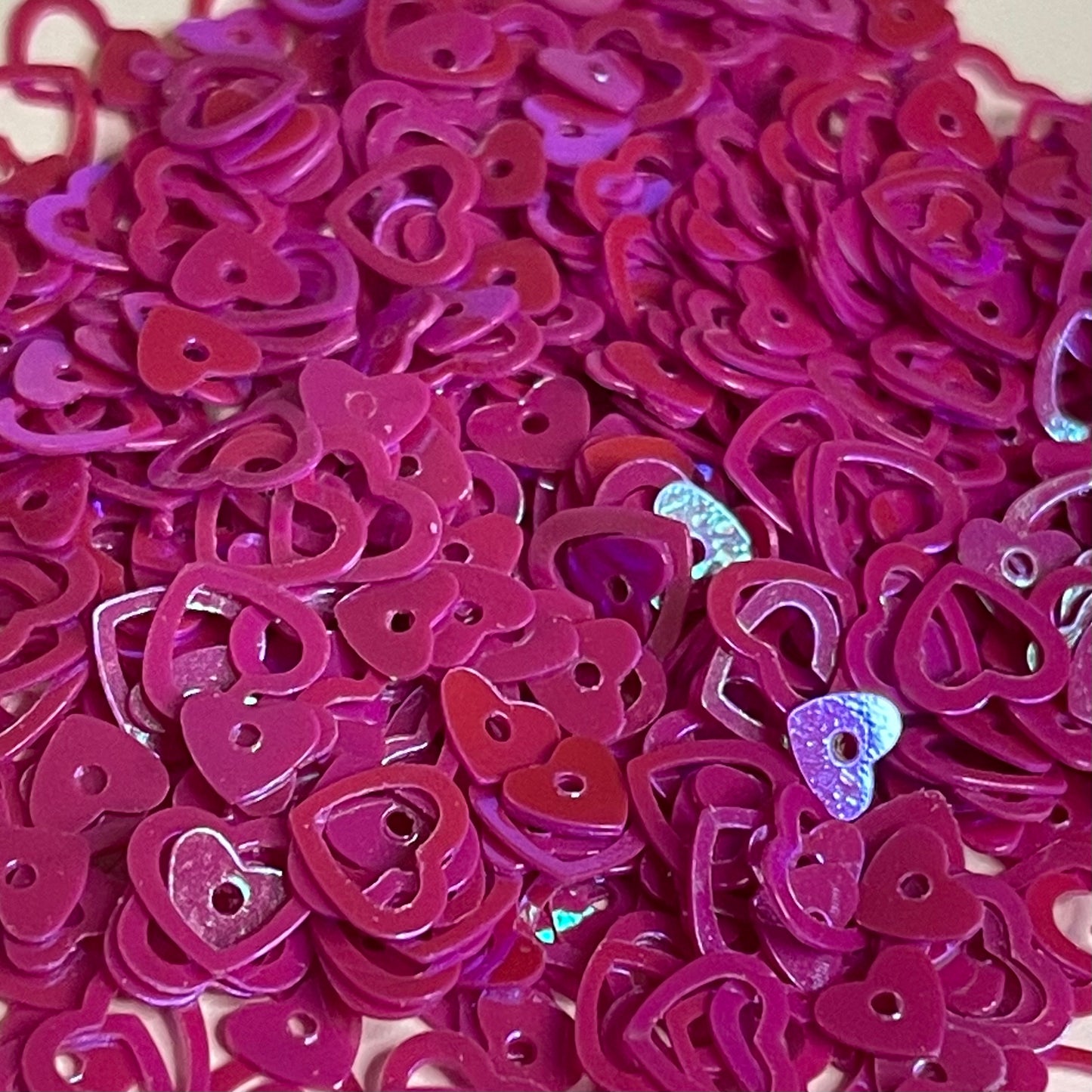 Purple Heart Shaped Glitter