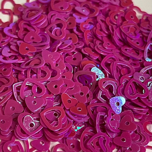 Purple Heart Shaped Glitter