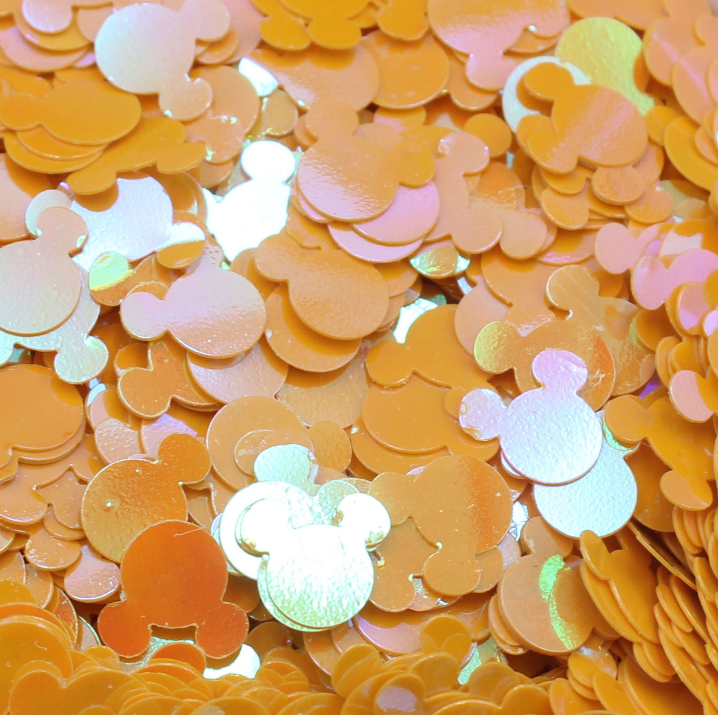 Orange Mickey Shaped Glitter
