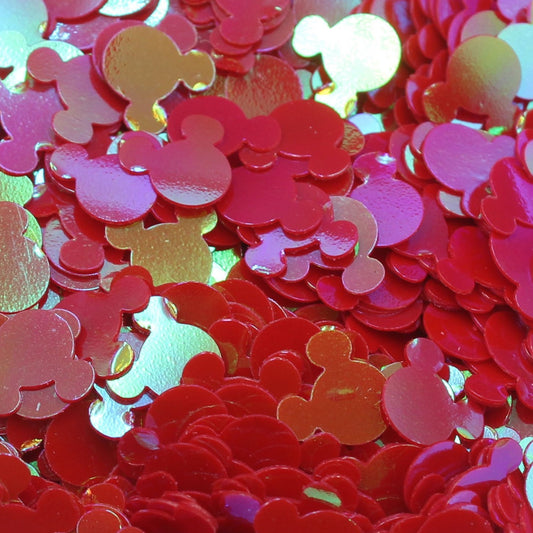 Red Mickey Shaped Glitter