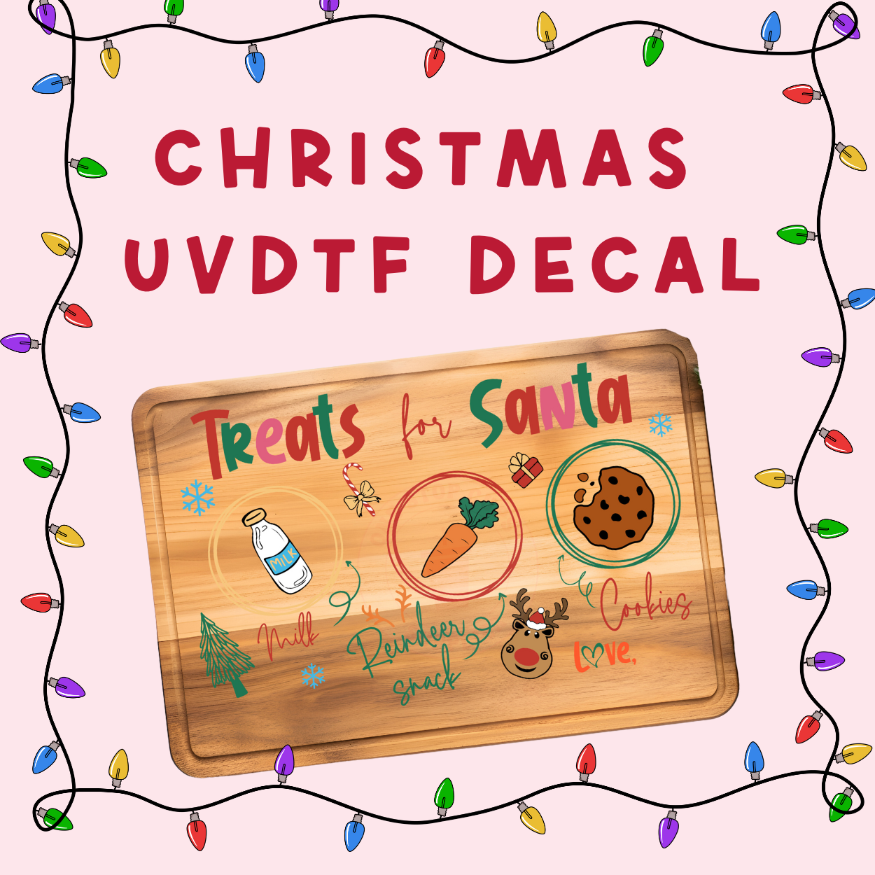 SANTA BOARD UV DTF DECAL