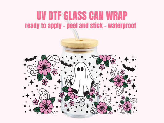 UV DTF CUP WRAP Flower Ghost H4