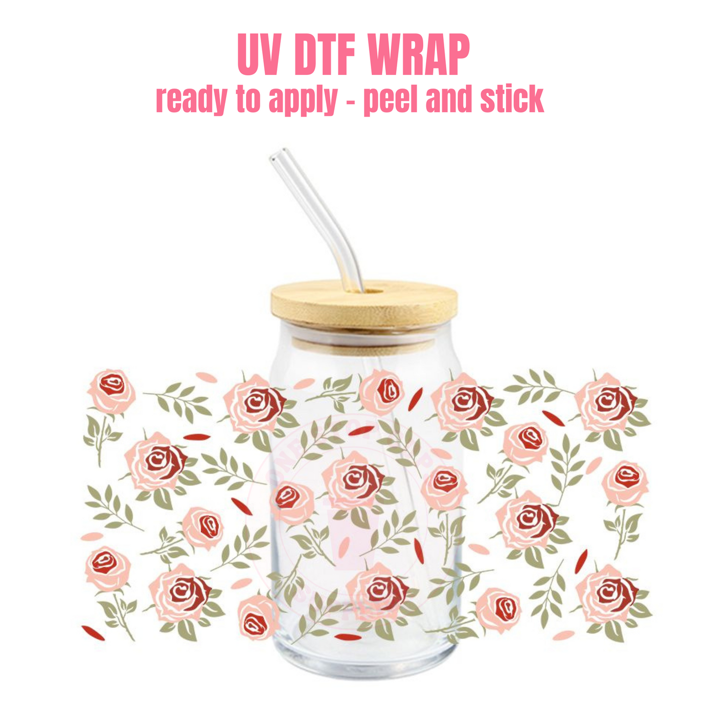 UV DTF CUP WRAP Roses P47