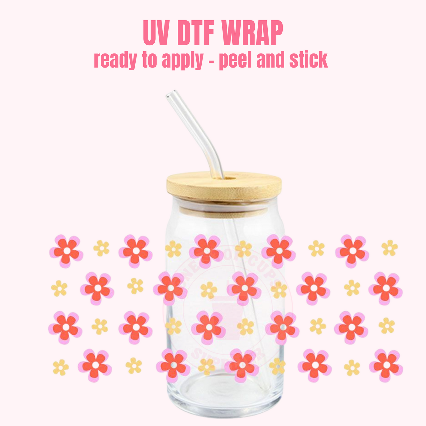 UV DTF CUP WRAP Flower P56