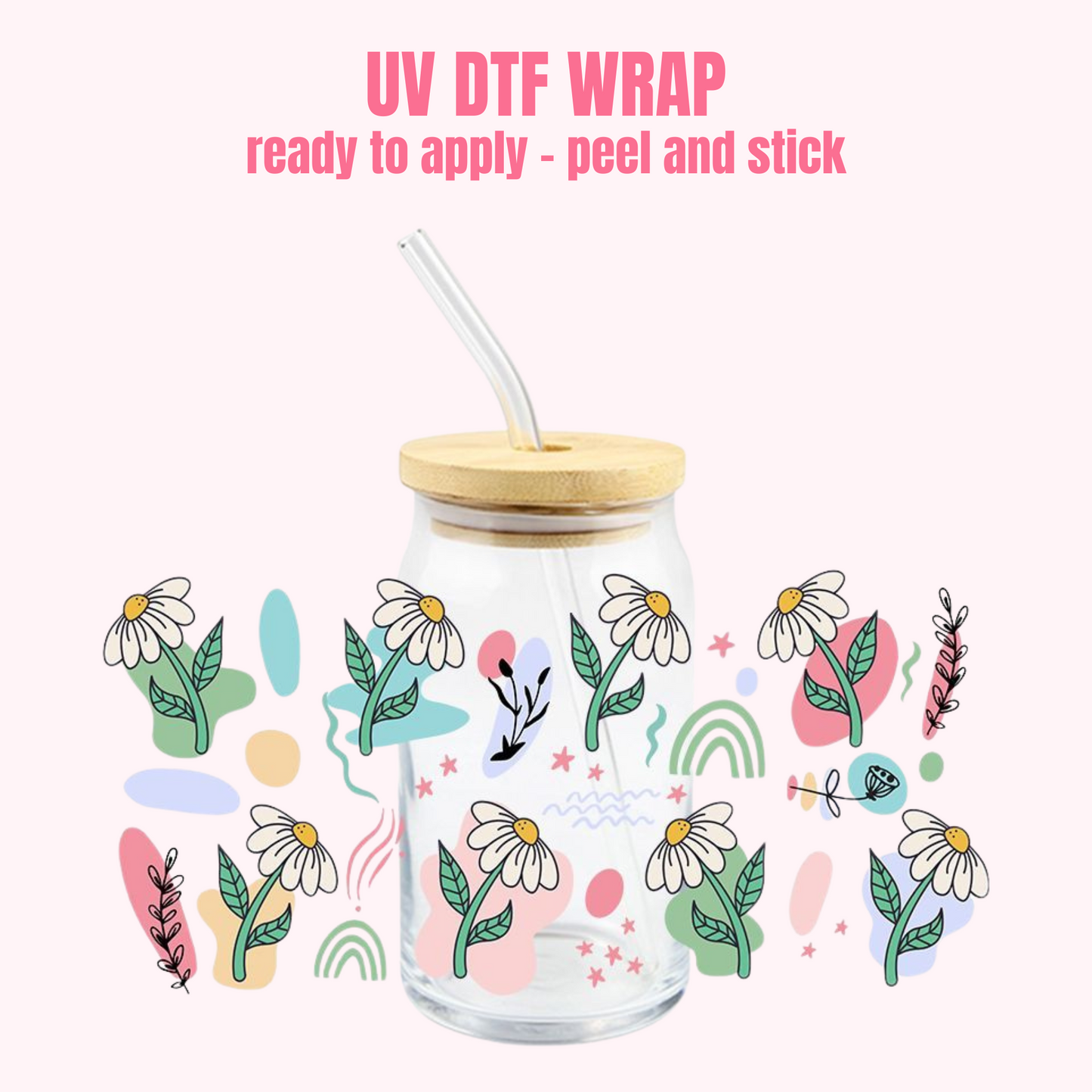 UV DTF CUP WRAP Flower P3