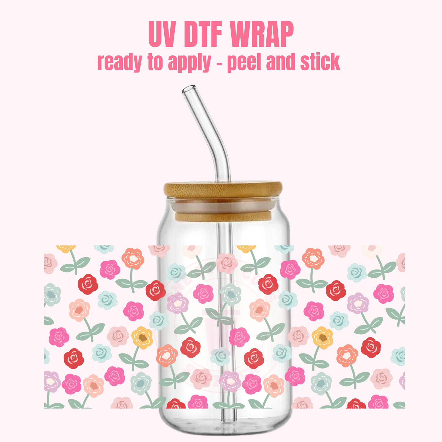 UV DTF CUP WRAP Flower P52