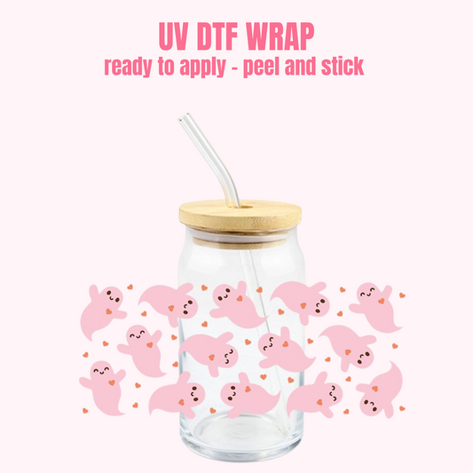 UV DTF CUP WRAP Pink Ghost H15