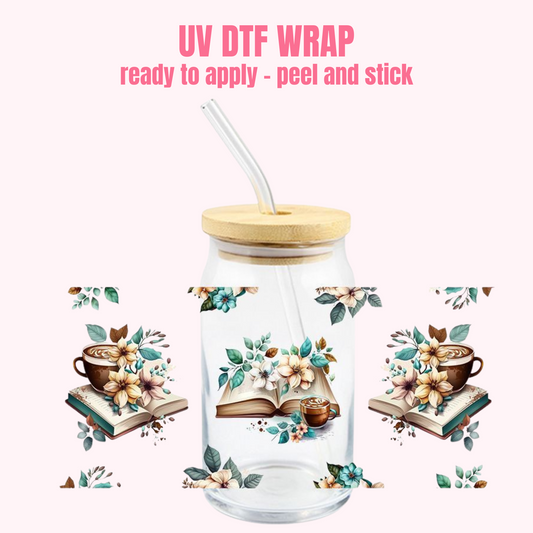 UV DTF WRAP Book & Flower B9