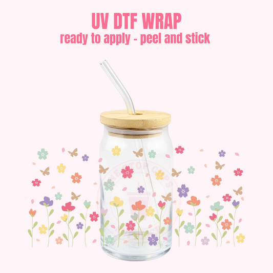 UV DTF CUP WRAP Flower P53