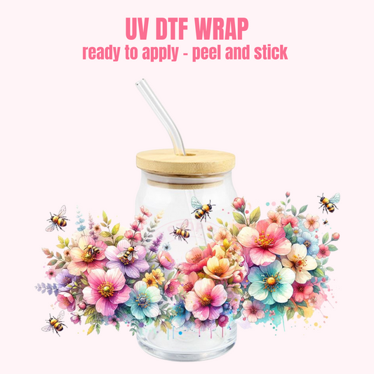 UV DTF CUP WRAP Flower P54