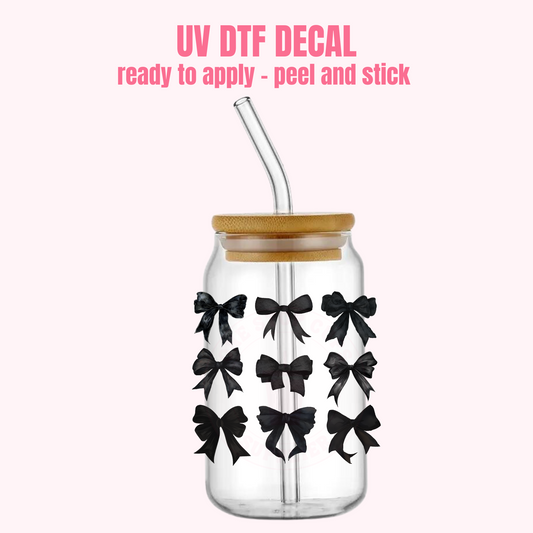 UV DTF DECAL Black Coquette #189