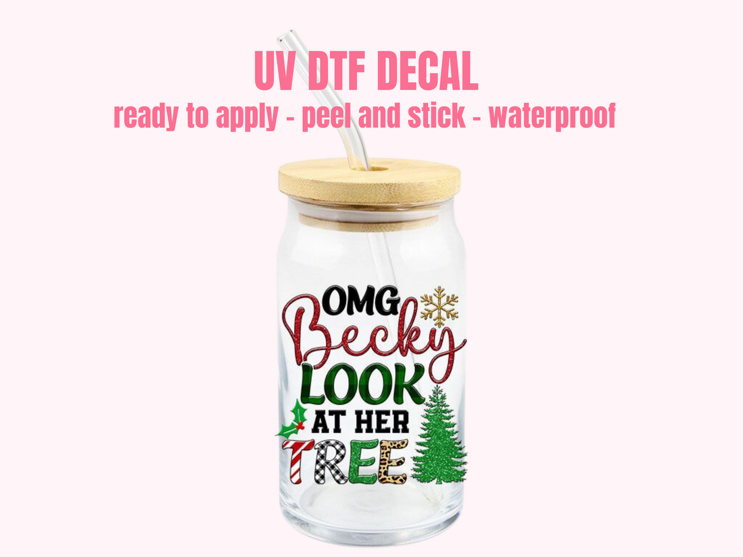 UV DTF Decal Look at her tree