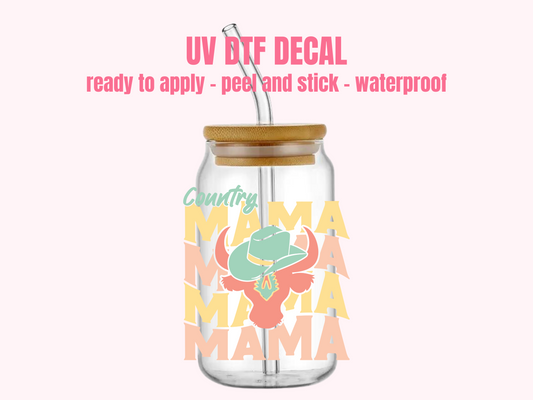 UV DTF DECAL Country Mama #147