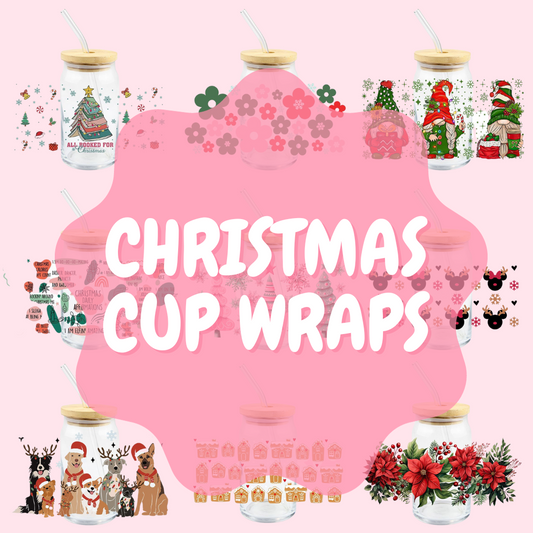 Cup Wrap Bundle- 10 Mystery UV DTF Cup Wraps- No Holiday Wraps Include –  Cali Bees Creations