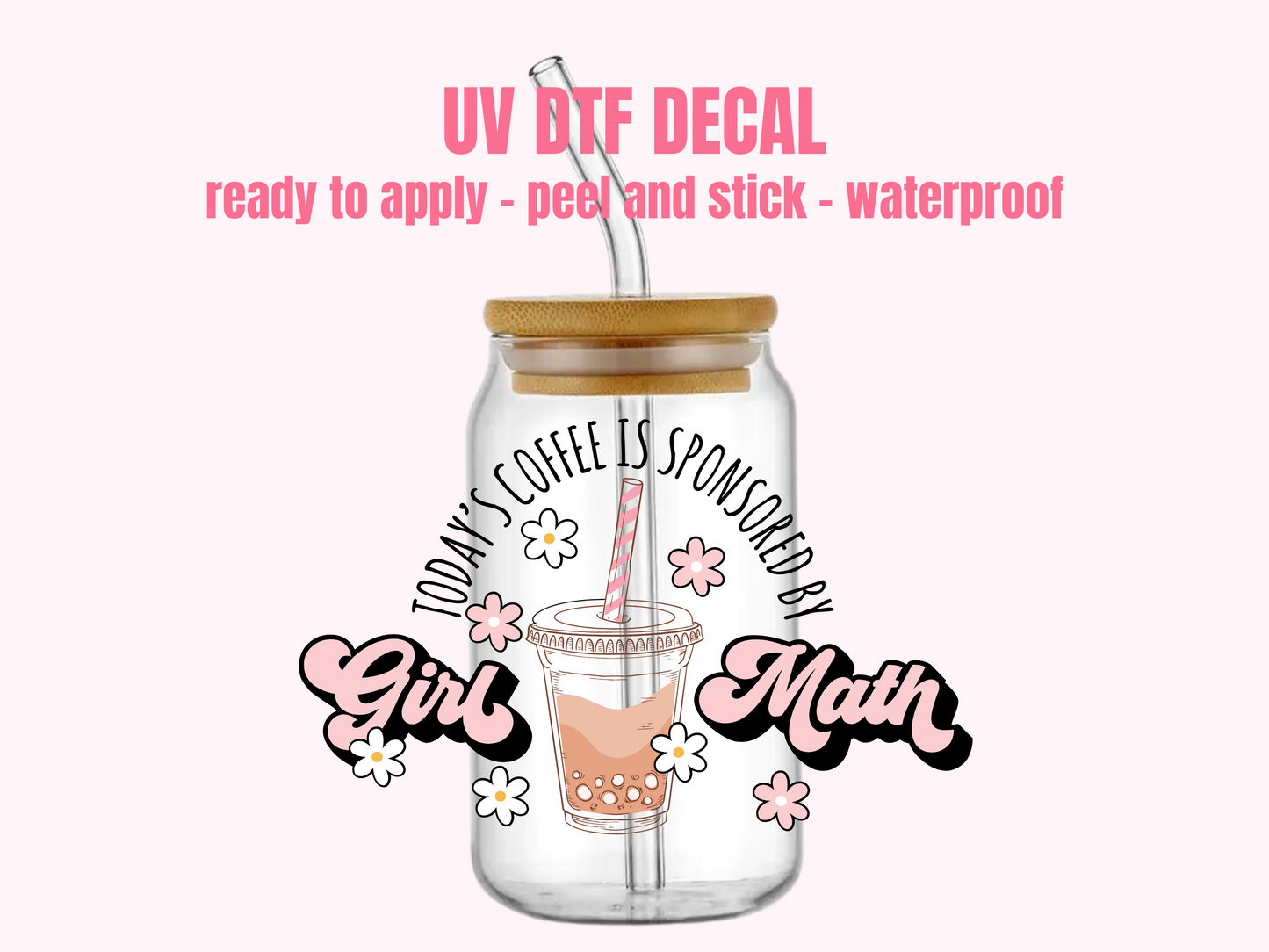 UV DTF DECAL Girl Math #149