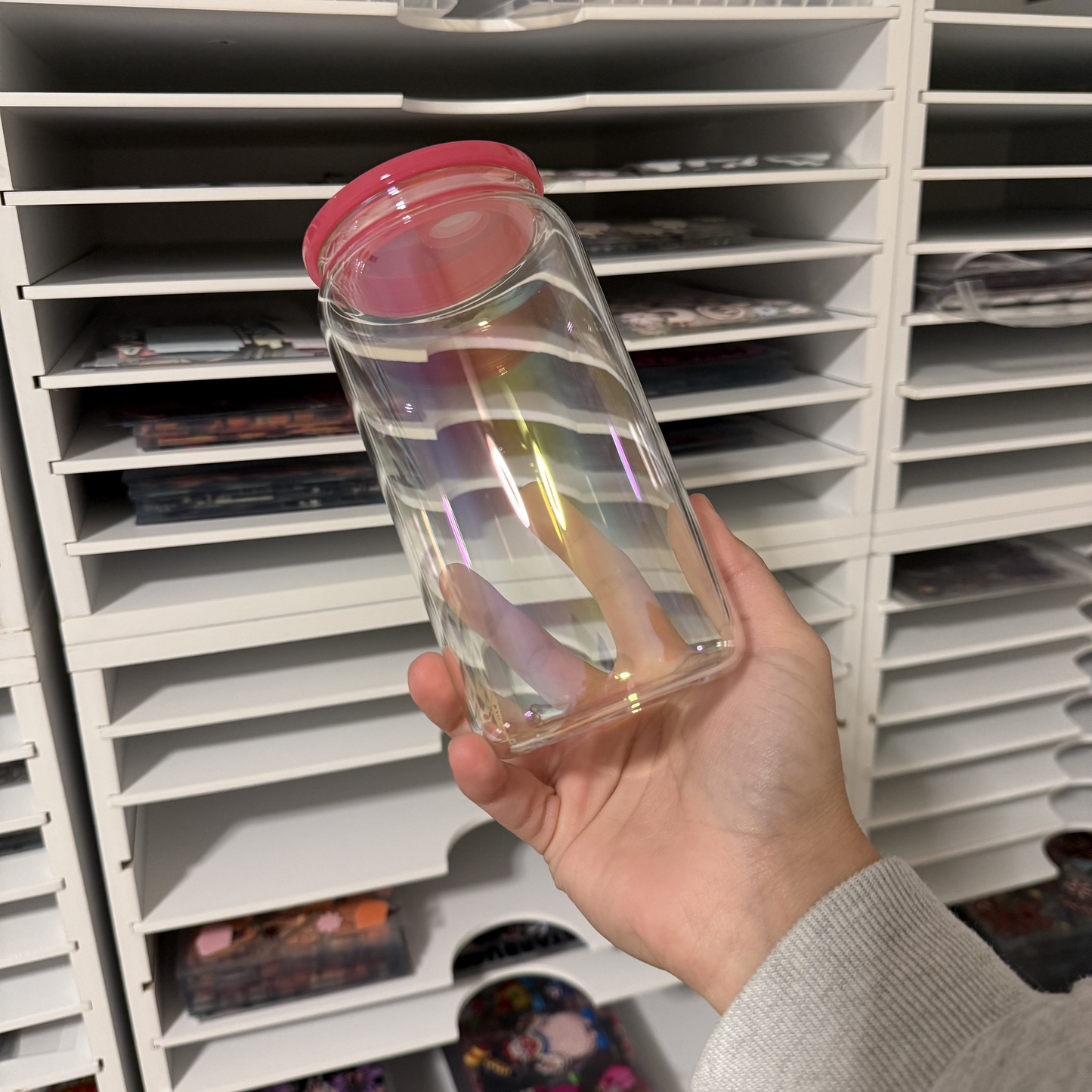 16oz Mermaid Sublimation Glass Can