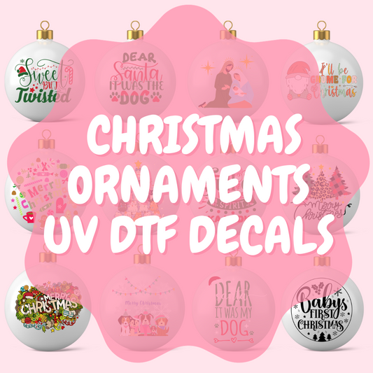 GRAB BAGS - 10 UV DTF CHRISTMAS ORNAMENT