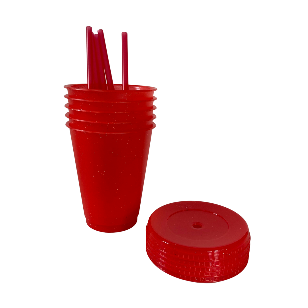 16oz Red Glitter Cold Cups – One Stop Cups