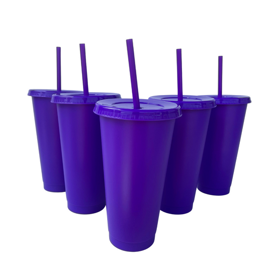 24oz Dark Purple Cold Cups