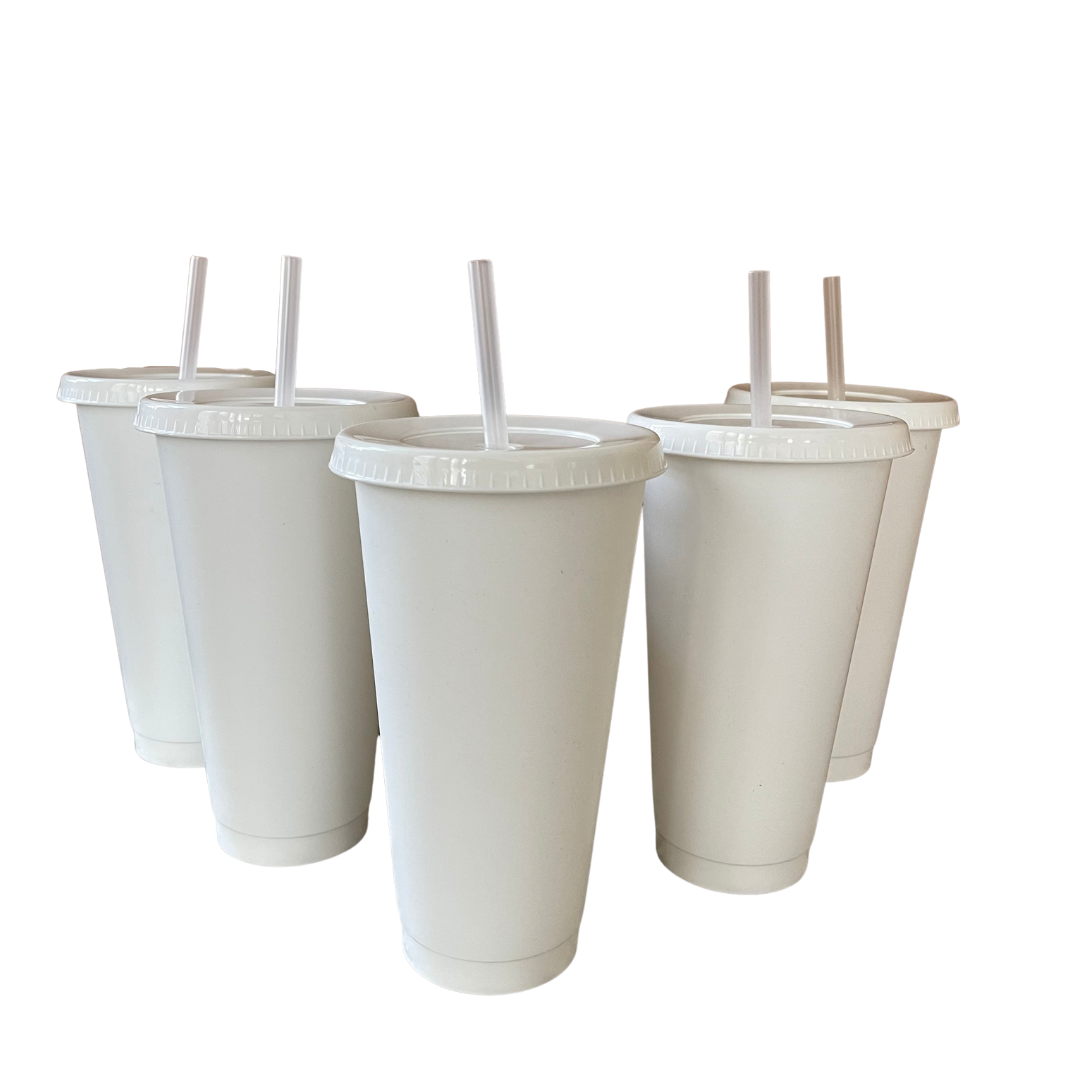 24oz White Cold Cups