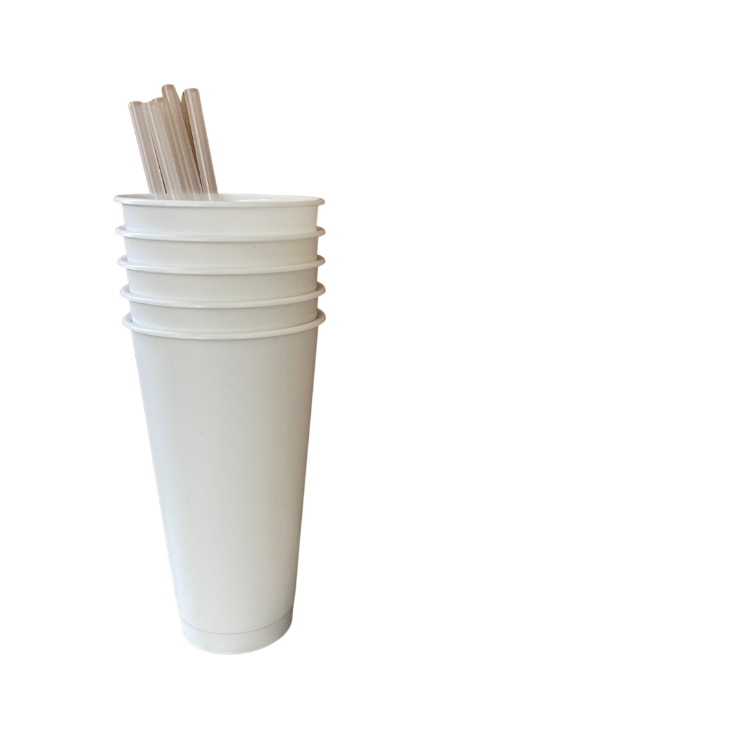 24oz White Cold Cups