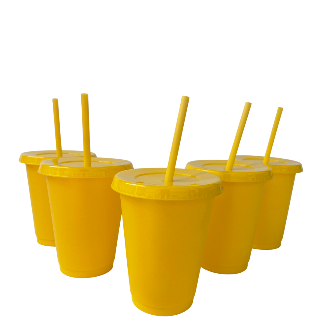16oz Yellow Cold Cups