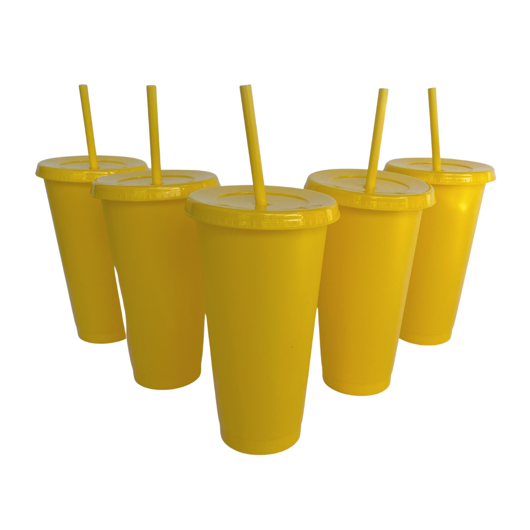 24oz Yellow Cold Cups