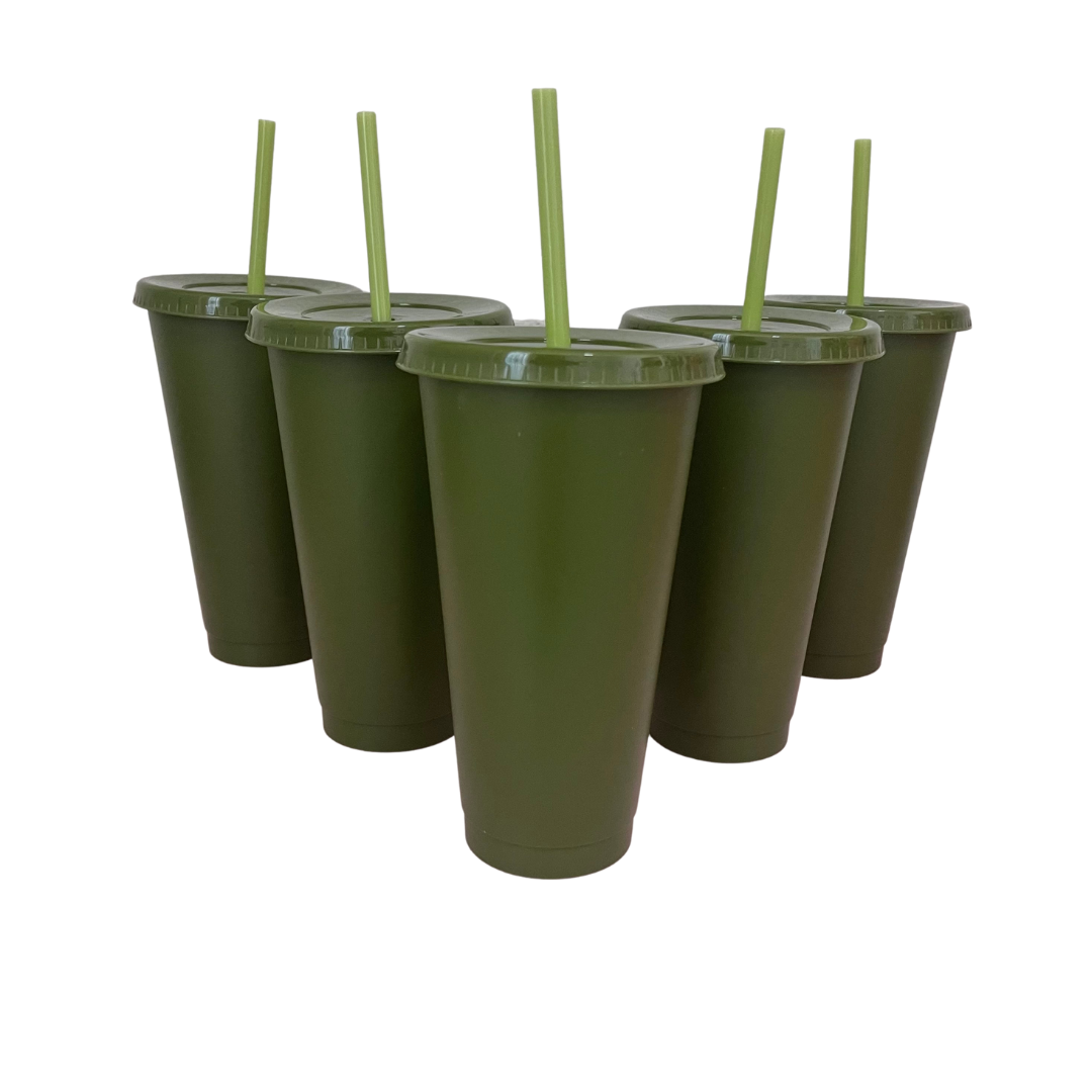 24oz Dark Green Cold Cups