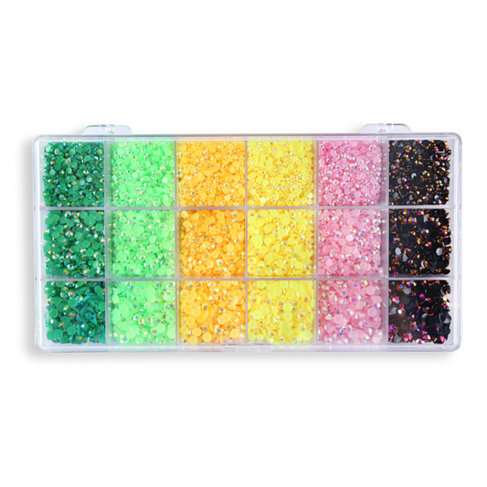 6 Colors Tropical Jelly Rhinestone Kit