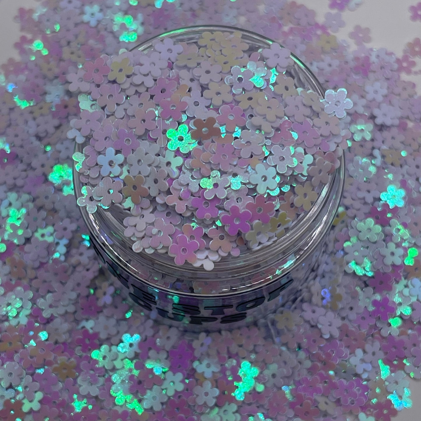 White Flower Shaped Glitter