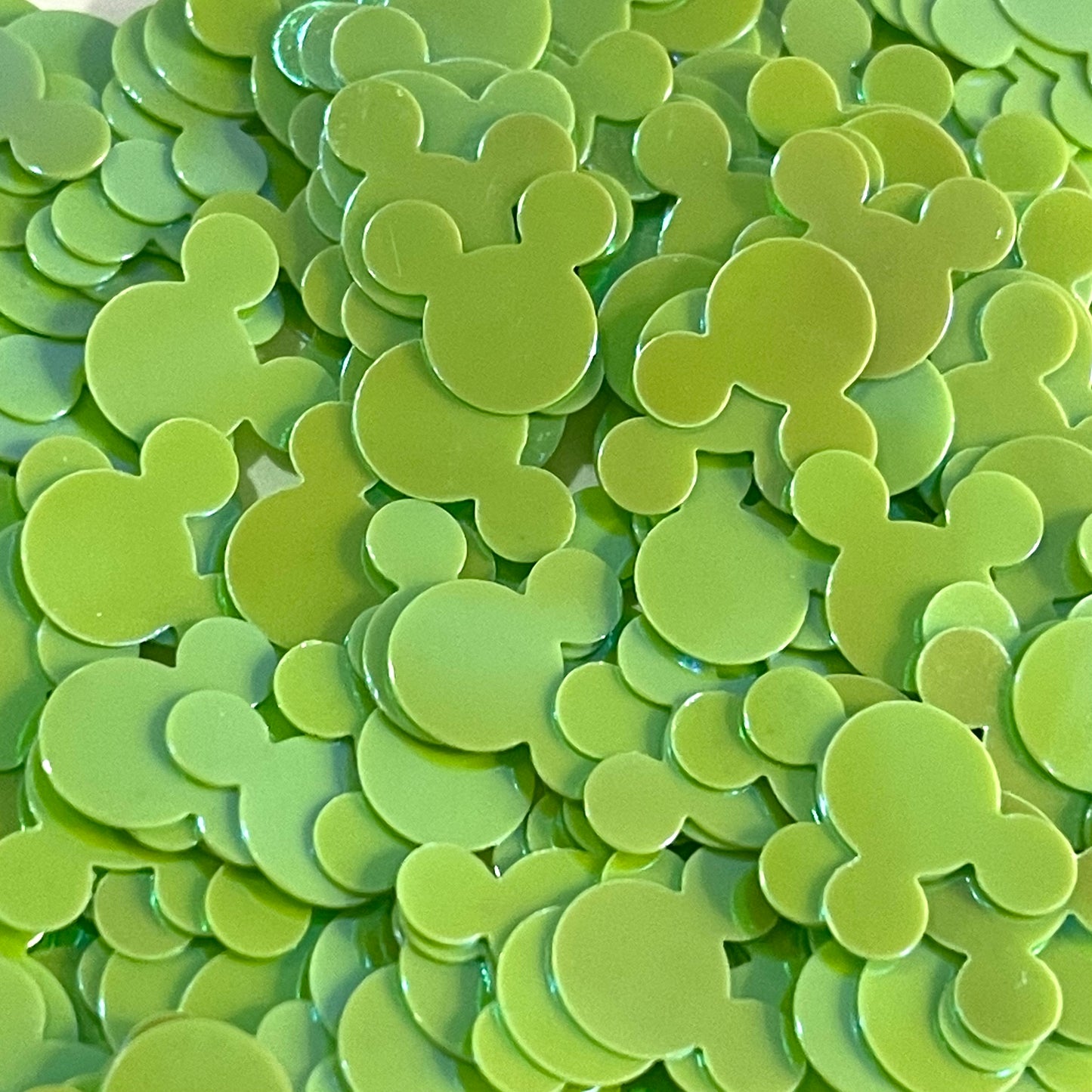 Green Mickey Shaped Glitter